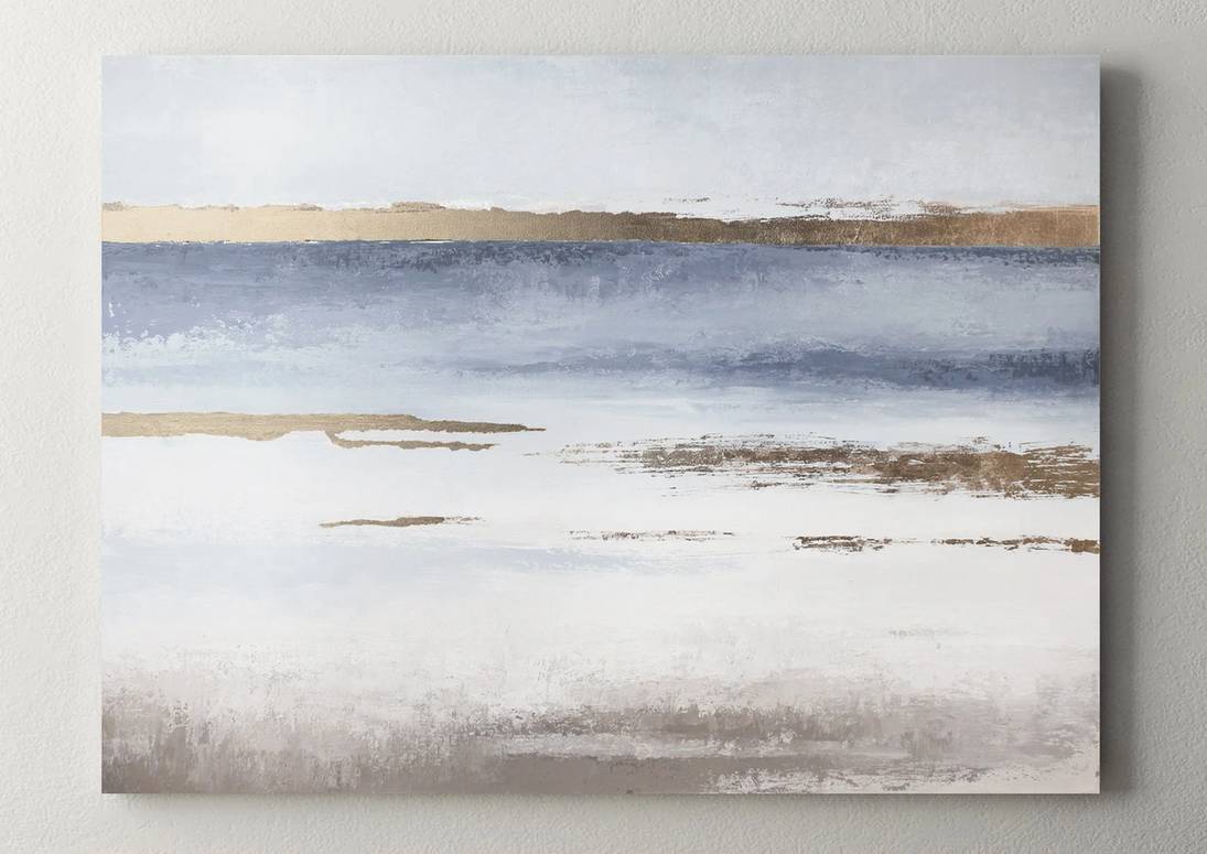 Gold Morning Contemporary Abstract Canvas Artwork GS023 wall art